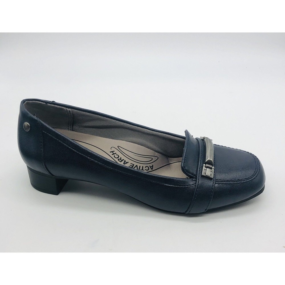 Life Stride Soft System Mayla Navy Blue 6.5 Active Arch Flex Shoes Slip On